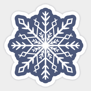 Simple white snowflake Sticker